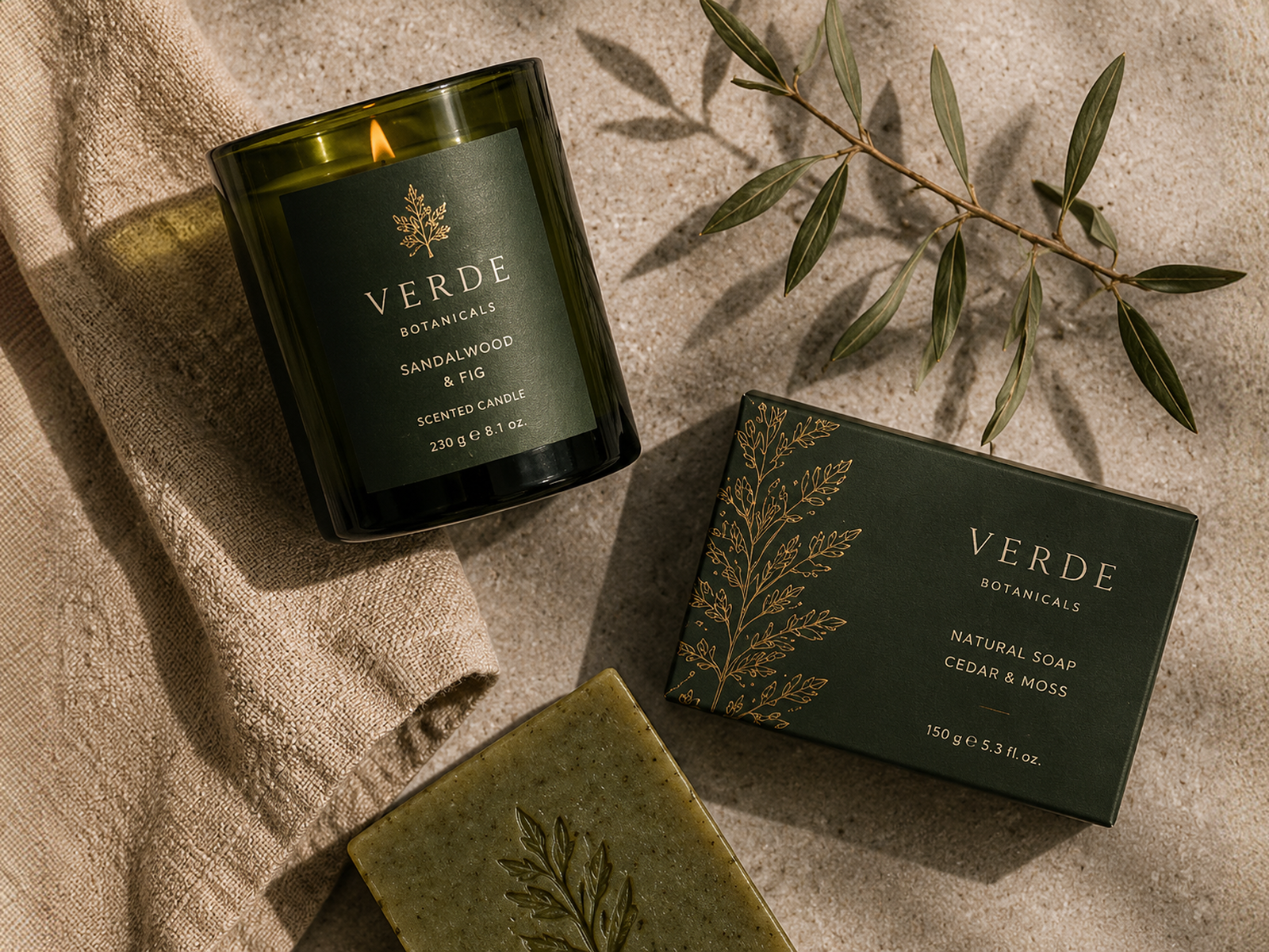 Verde Botanicals - świeca zapachowa i mydło naturalne